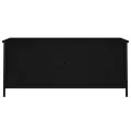 Meuble TV avec portes noir 102x35x45 cm bois d'ingénierie