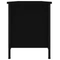 Meuble TV avec portes noir 102x35x45 cm bois d'ingénierie