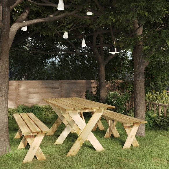 Table de jardin 160x73x70 cm Bois de pin imprégné