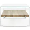 Table basse Clair 98 x 45 x 31 cm Verre trempé