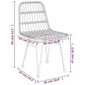 Chaises de jardin 2 pcs Noir 48x62x84 cm Résine tressée