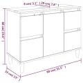 Meuble d'évier chêne marron 80x33x60 cm bois d'ingénierie