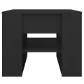 Table basse Noir 55,5x55x45 cm Bois d'ingénierie
