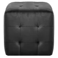 2 pcs Tables de chevet Noir 30x30x30 cm Tissu velours