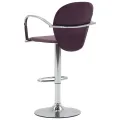 Tabourets de bar avec accoudoir lot de 2 violet similicuir