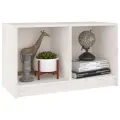 Meuble TV Blanc 70x33x42 cm Bois de pin massif