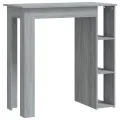 Table de bar avec étagère Sonoma gris 102x50x103,5 cm Aggloméré