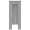 Table de bar avec étagère Sonoma gris 102x50x103,5 cm Aggloméré