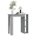 Table de bar avec étagère Sonoma gris 102x50x103,5 cm Aggloméré
