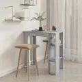 Table de bar avec étagère Sonoma gris 102x50x103,5 cm Aggloméré