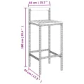 Tabourets de bar 2 pcs noir résine tressée et bois d'acacia