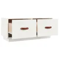 Meuble TV Blanc 80x34x35 cm Bois de pin massif