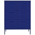 Armoire à tiroirs Bleu marine 80x35x101,5 cm Acier