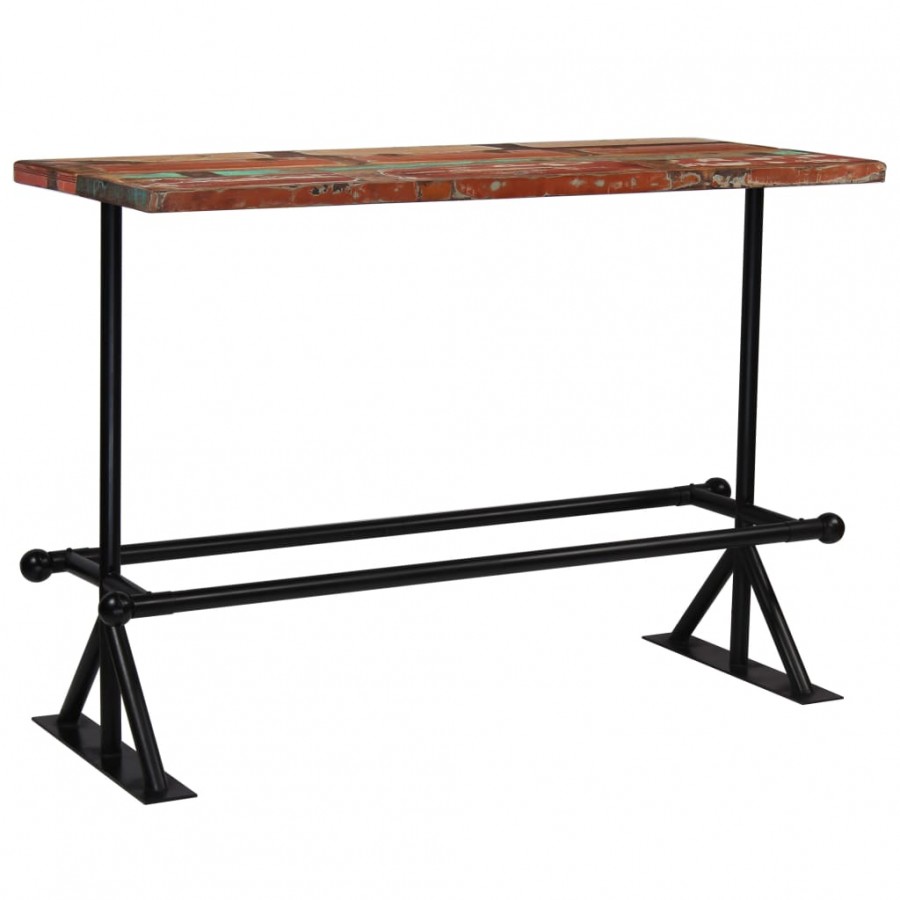 Table de bar Bois récupération massif Multicolore 150x70x107 cm