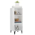 Buffet Blanc brillant 34,5x32,5x90 cm Bois d'ingénierie