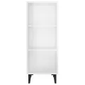 Buffet Blanc brillant 34,5x32,5x90 cm Bois d'ingénierie