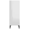 Buffet Blanc brillant 34,5x32,5x90 cm Bois d'ingénierie