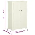 Armoire plastique 79x43x125 cm design bois glace à la vanille