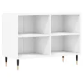 Meuble TV blanc 69,5 x 30 x 50 cm bois d'ingénierie