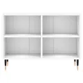Meuble TV blanc 69,5 x 30 x 50 cm bois d'ingénierie