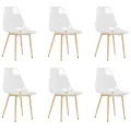Chaises à manger lot de 6 Transparent PET