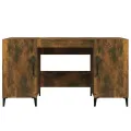 Bureau Chêne fumé 140x50x75 cm Bois d'ingénierie