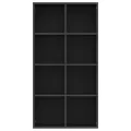 Bibliothèque/Buffet Noir 66x30x130 cm Bois d'ingénierie