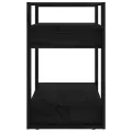 Bibliothèque/Séparateur de pièce Noir 60x35x57 cm Pin solide