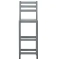 Tabourets de bar lot de 4 gris bois d'acacia massif