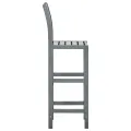 Tabourets de bar lot de 4 gris bois d'acacia massif