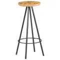 Tabourets de bar lot de 4 bois de manguier brut