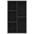 Bibliothèque/Buffet Noir 50x25x80 cm Aggloméré