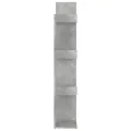 Bibliothèque Gris béton 48x25,5x140 cm Aggloméré