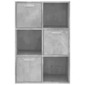 Armoire de rangement Gris béton 60x29,5x90 cm Aggloméré