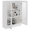 Armoire à vitrine Blanc 82,5x30,5x115 cm Aggloméré