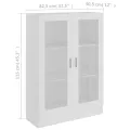 Armoire à vitrine Blanc 82,5x30,5x115 cm Aggloméré