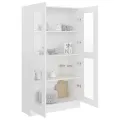 Armoire à vitrine Blanc 82,5x30,5x150 cm Aggloméré