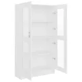 Armoire à vitrine Blanc 82,5x30,5x150 cm Aggloméré