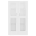 Armoire à vitrine Blanc 82,5x30,5x150 cm Aggloméré