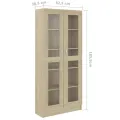 Armoire à vitrine Chêne sonoma 82,5x30,5x185,5 cm Aggloméré