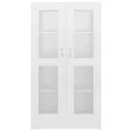 Armoire à vitrine Blanc brillant 82,5x30,5x150 cm Aggloméré
