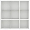 Bibliothèque Blanc 98x30x98 cm Aggloméré
