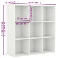 Bibliothèque Blanc 98x30x98 cm Aggloméré