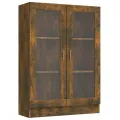 Armoire à vitrine Chêne fumé 82,5x30,5x115 cm Bois d'ingénierie