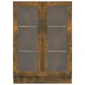 Armoire à vitrine Chêne fumé 82,5x30,5x115 cm Bois d'ingénierie