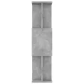 Bibliothèque/Séparateur de pièce Gris béton 80x24x96 cm