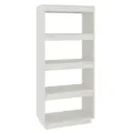 Bibliothèque/Séparateur de pièce Blanc 60x35x135 cm Pin massif