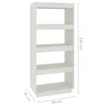 Bibliothèque/Séparateur de pièce Blanc 60x35x135 cm Pin massif