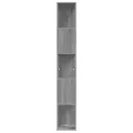 Bibliothèque Sonoma gris 45x24x160 cm Bois d'ingénierie