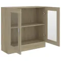 Armoire à vitrine Chêne sonoma 82,5x30,5x80 cm Aggloméré